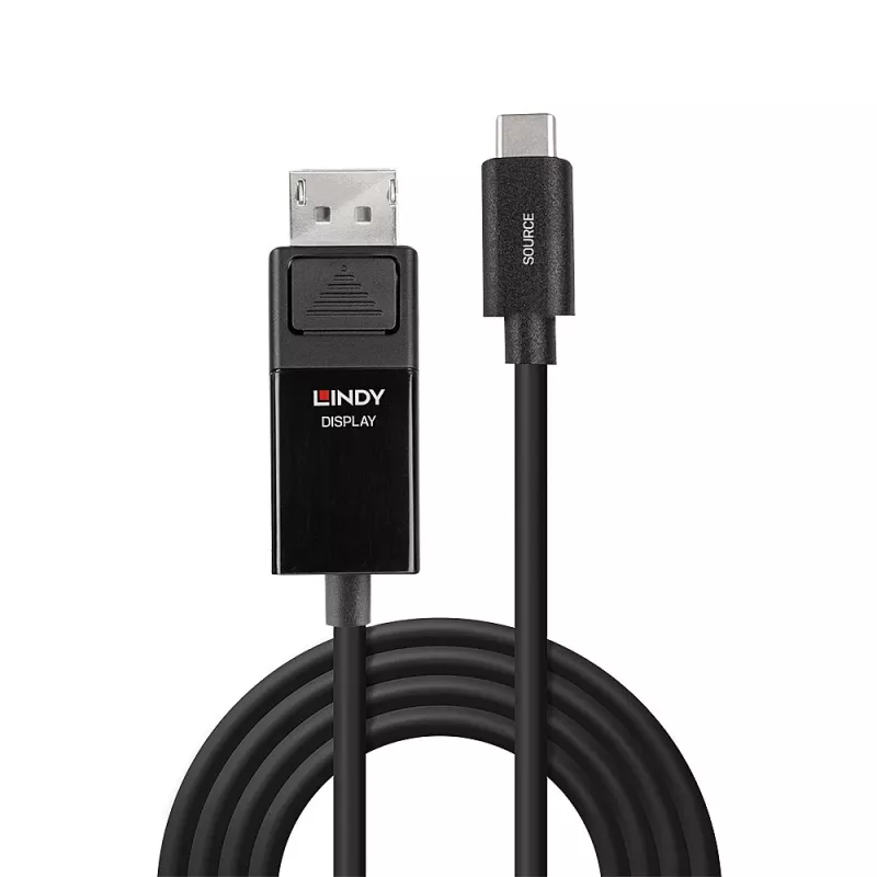 Cavo adattatore Lindy 2 m USB Type-C a DP 4K60 con HDR