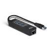 Hub USB e convertitore Gigabit Ethernet Lindy 43176