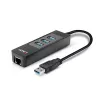 Hub USB e convertitore Gigabit Ethernet Lindy 43176