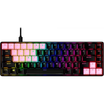 Set copritasti HyperX Rubber Keycaps accessorio gaming rosa layout US per switch HyperX e stile Cherry MX