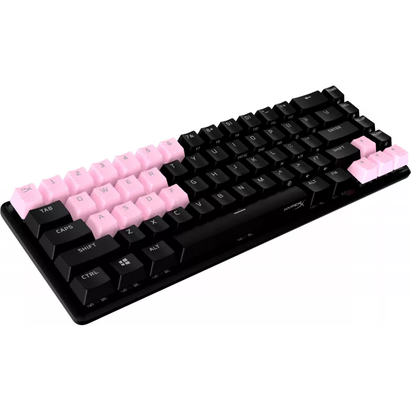 Set copritasti HyperX Rubber Keycaps accessorio gaming rosa layout US per switch HyperX e stile Cherry MX
