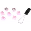 Set copritasti HyperX Rubber Keycaps accessorio gaming rosa layout US per switch HyperX e stile Cherry MX