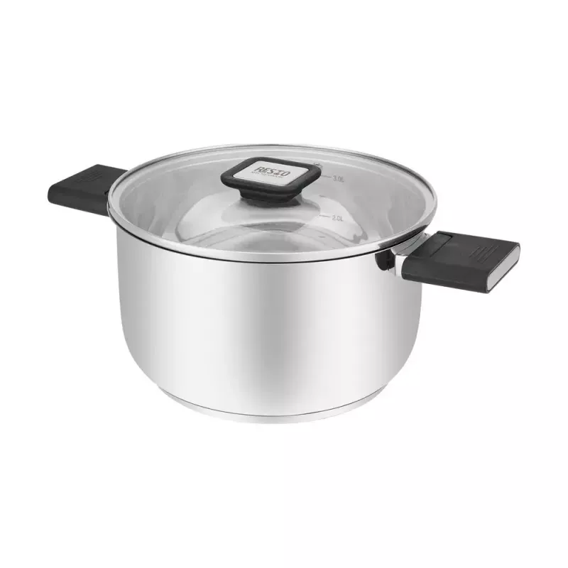 Resto Kitchenware Anser 3,2 L rotondo acciaio inox nero
