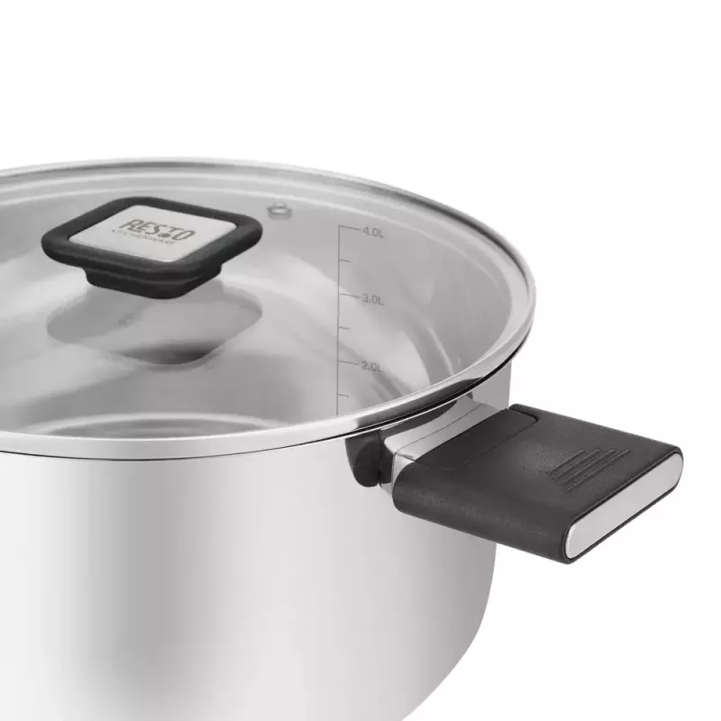 Resto Kitchenware Anser 4,4 L rotondo nero acciaio inox