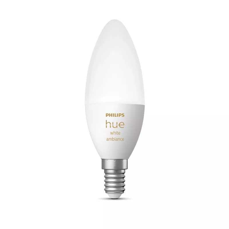 Lampadina intelligente Philips Hue White ambience Candle E14, 5,2 W, Bluetooth/Zigbee, attacco E14