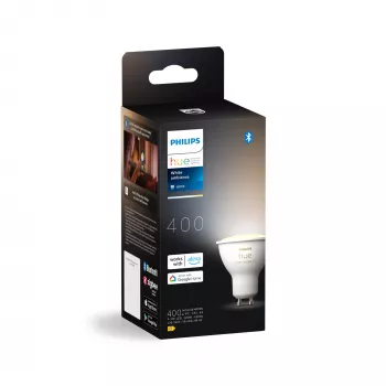 Philips Hue White Ambiance GU10 – spot intelligente, lampadina smart, Bluetooth/Zigbee, bianco, LED, GU10, GU10