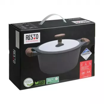 Resto Kitchenware Ran 2,4 L rotondo nero effetto legno