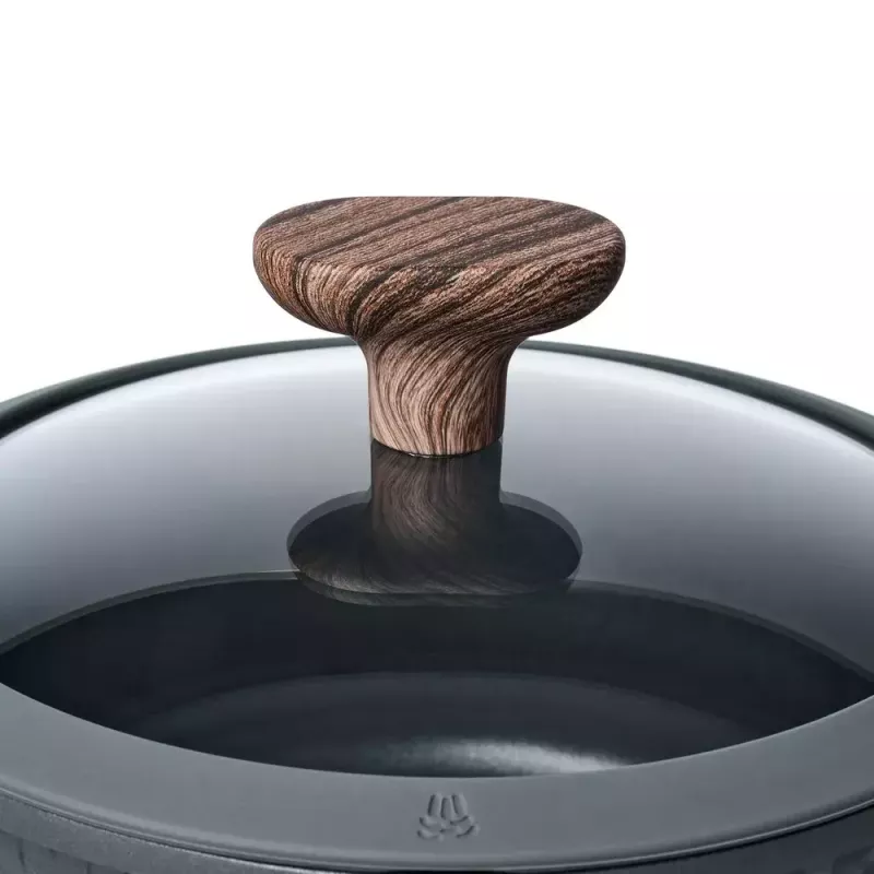 Casseruola Resto Kitchenware Ran 2,4 l, rotonda, nera, con legno