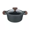 Casseruola Resto Kitchenware Ran 2,4 l, rotonda, nera, con legno