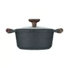 Casseruola Resto Kitchenware Ran 2,4 l, rotonda, nera, con legno