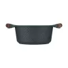 Casseruola Resto Kitchenware Ran 2,4 l, rotonda, nera, con legno