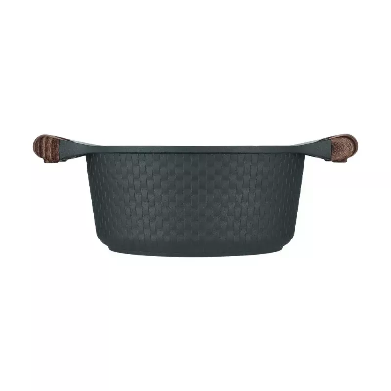 Casseruola Resto Kitchenware Ran 2,4 l, rotonda, nera, con legno