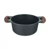 Casseruola Resto Kitchenware Ran 2,4 l, rotonda, nera, con legno