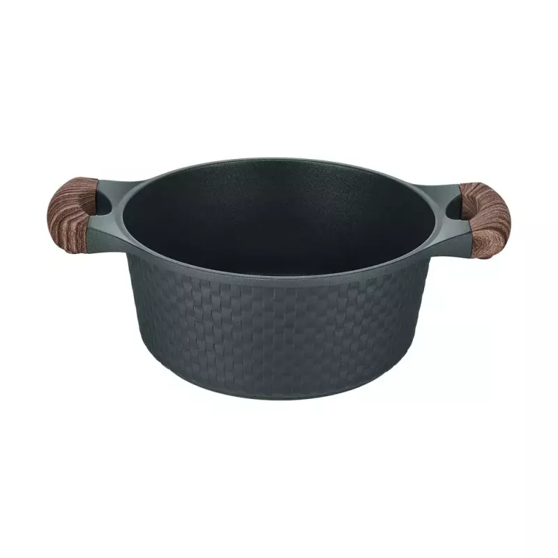 Casseruola Resto Kitchenware Ran 2,4 l, rotonda, nera, con legno