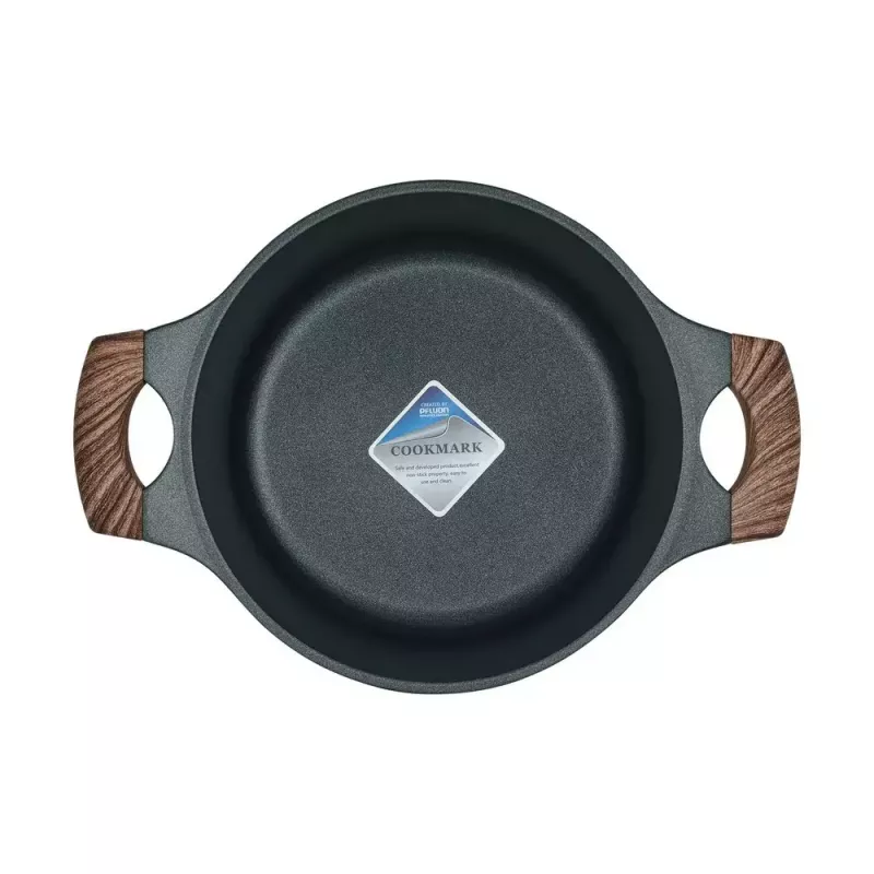 Casseruola Resto Kitchenware Ran 2,4 l, rotonda, nera, con legno