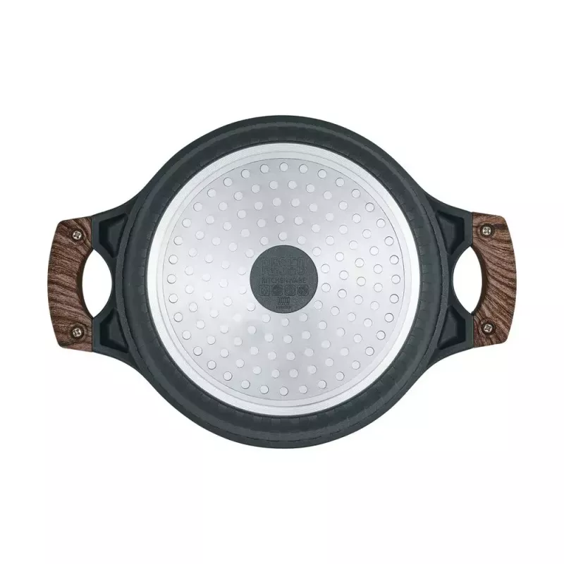 Casseruola Resto Kitchenware Ran 2,4 l, rotonda, nera, con legno
