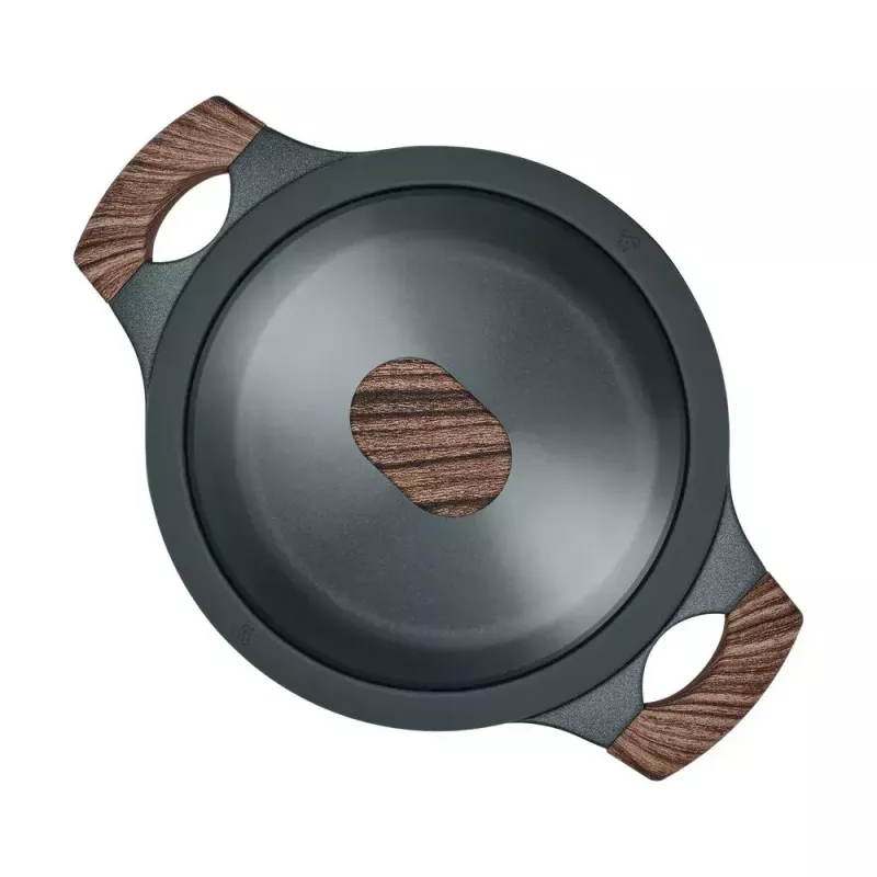 Casseruola Resto Kitchenware Ran 2,4 l, rotonda, nera, con legno