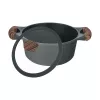 Casseruola Resto Kitchenware Ran 2,4 l, rotonda, nera, con legno
