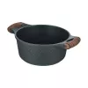 Casseruola Resto Kitchenware Ran 2,4 l, rotonda, nera, con legno