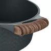Casseruola Resto Kitchenware Ran 2,4 l, rotonda, nera, con legno