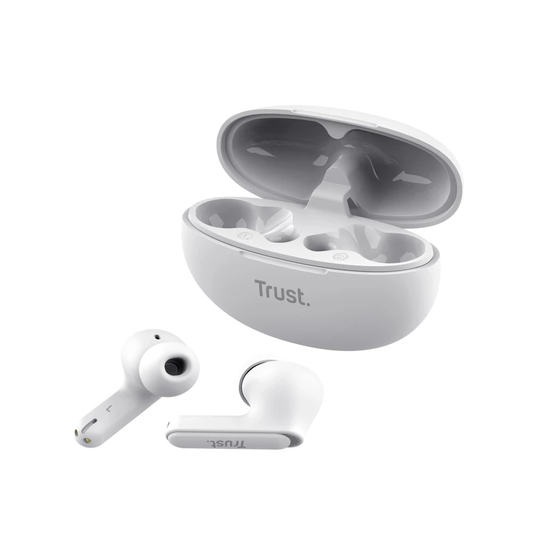 Cuffie Trust Yavi True Wireless Stereo (TWS) In-Ear per chiamate/musica USB Type-C Bluetooth bianche