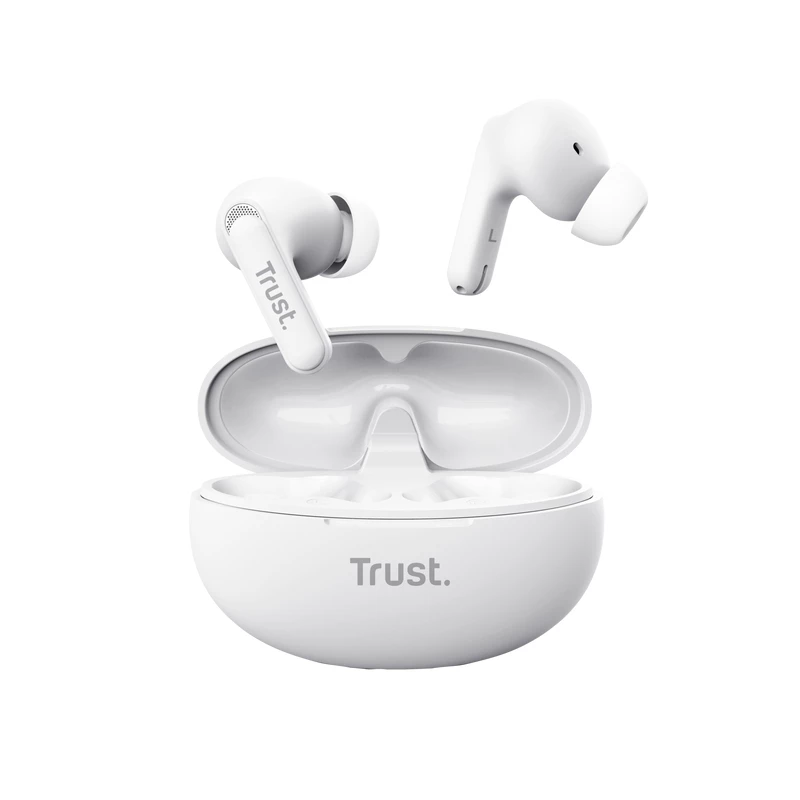 Cuffie Trust Yavi True Wireless Stereo (TWS) In-Ear per chiamate/musica USB Type-C Bluetooth bianche