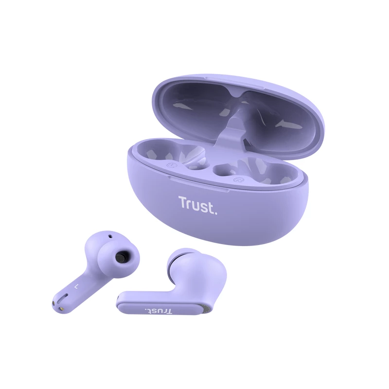 Trust Yavi 25297 auricolari Bluetooth con ENC, viola