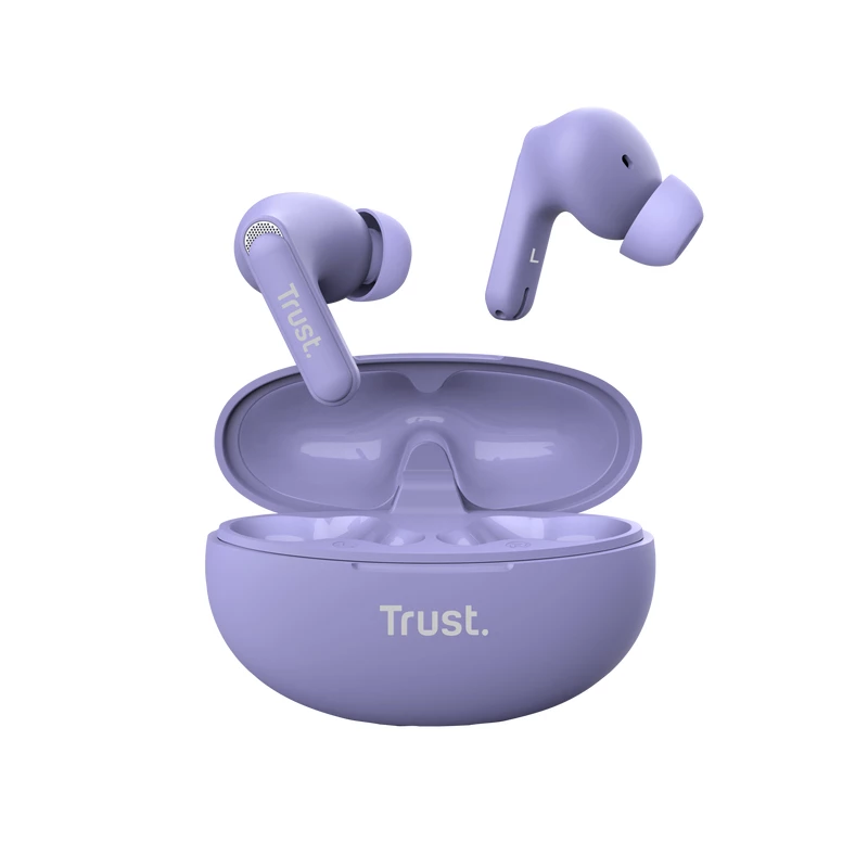 Trust Yavi 25297 auricolari Bluetooth con ENC, viola