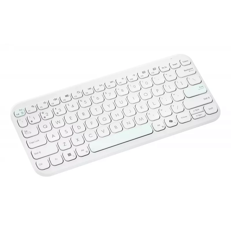 ASUS Marshmallow KW100 Tastiera wireless, bianco iridescente