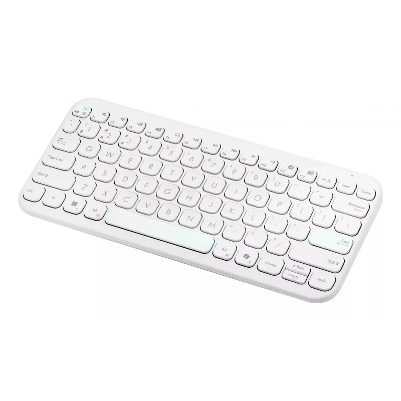 ASUS Marshmallow KW100 Tastiera wireless, bianco iridescente