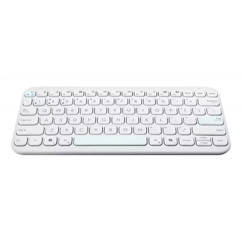 ASUS Marshmallow KW100 Tastiera wireless, bianco iridescente