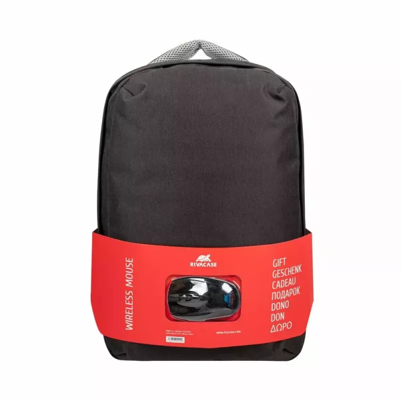 Rivacase 7563 zaino per laptop 15,6 pollici (39,6 cm) con mouse, nero