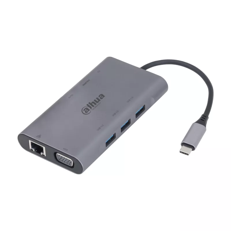 Dahua Technology Docking station 9-in-1 USB 3.1 Type-C a USB 3.0 + HDMI + RJ45 + VGA + SD/TF + PD