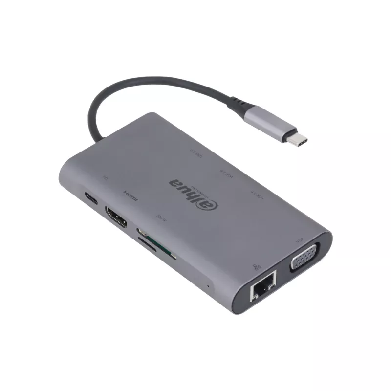 Dahua Technology Docking station 9-in-1 USB 3.1 Type-C a USB 3.0 + HDMI + RJ45 + VGA + SD/TF + PD