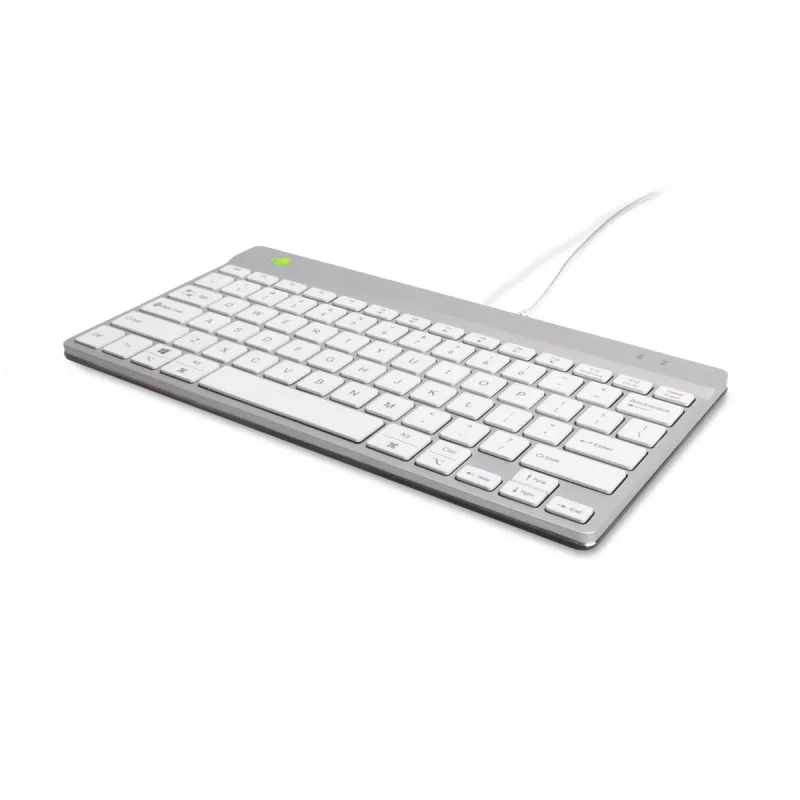 Tastiera ergonomica R-Go Tools R-Go Compact Break, tastiera compatta con software per pause, QWERTY (US), con filo, bianco