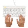 Tastiera ergonomica R-Go Tools R-Go Compact Break, tastiera compatta con software per pause, QWERTY (US), con filo, bianco