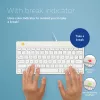 Tastiera ergonomica R-Go Tools R-Go Compact Break, tastiera compatta con software per pause, QWERTY (US), con filo, bianco