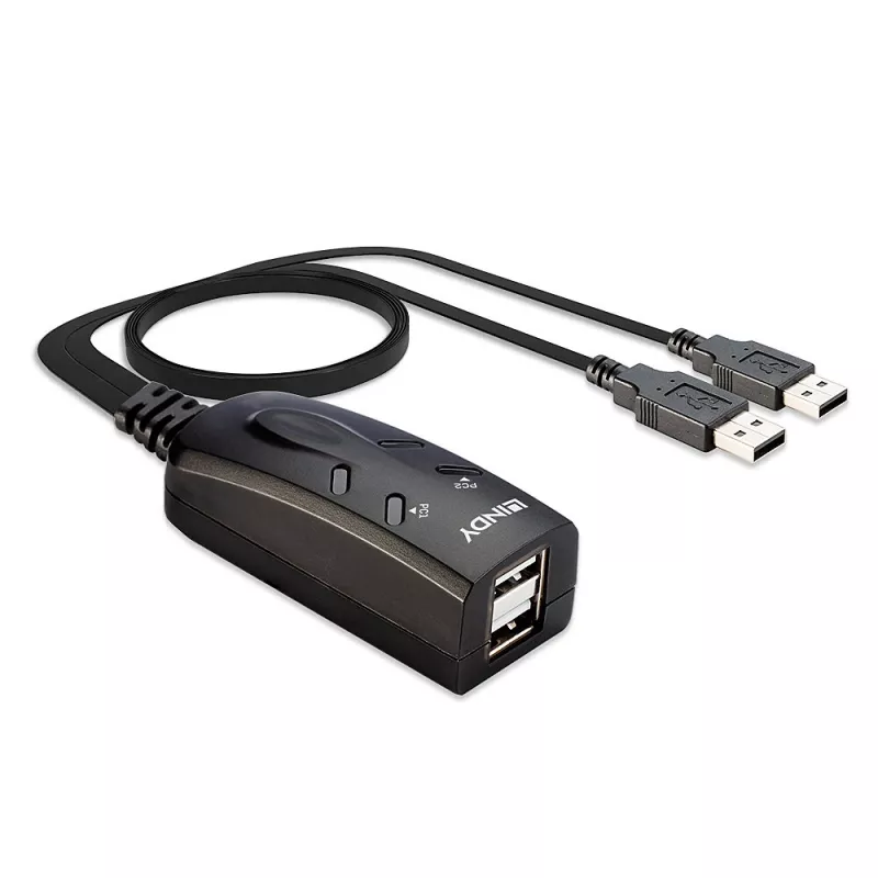 Switch USB KM Lindy 2 porte