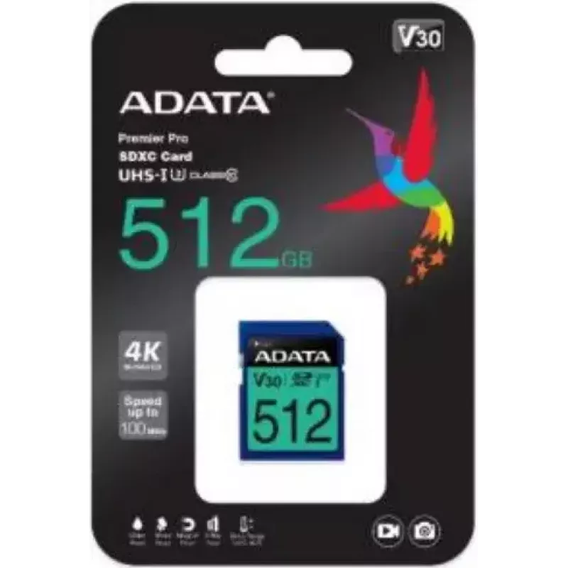 Memoria flash ADATA 512GB SDXC UHS-I Class 10 ASDX512GUI3V30S-R