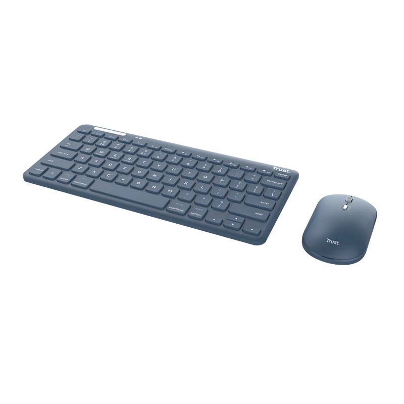 Trust Lyra tastiera mouse inclusi ufficio RF Wireless + Bluetooth QWERTY US-inglese blu