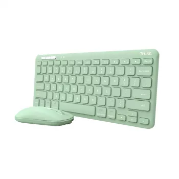 Trust Lyra tastiera e mouse in set Office RF Wireless + Bluetooth QWERTY US English verde