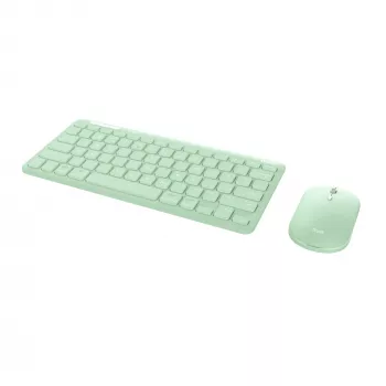 Trust Lyra tastiera e mouse in set Office RF Wireless + Bluetooth QWERTY US English verde