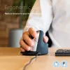 R-Go Tools mouse ergonomico R-Go HE Break con software Break, medio (dimensione mano 165-185 mm), destrorso, cablato, nero