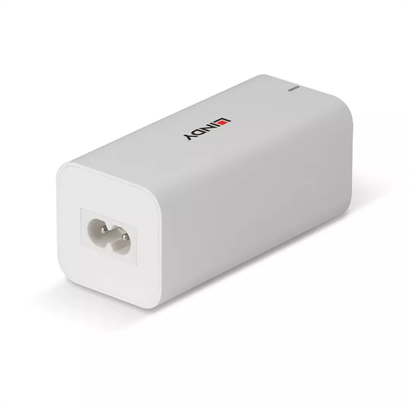 Caricabatterie Lindy 100W 4 porte USB Type-A e C GaN per interni AC universale