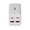 Caricabatterie Lindy 100W 4 porte USB Type-A e C GaN per interni AC universale