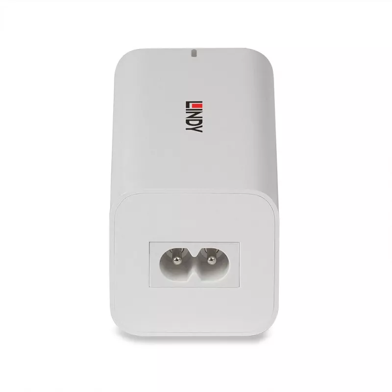Caricabatterie Lindy 100W 4 porte USB Type-A e C GaN per interni AC universale