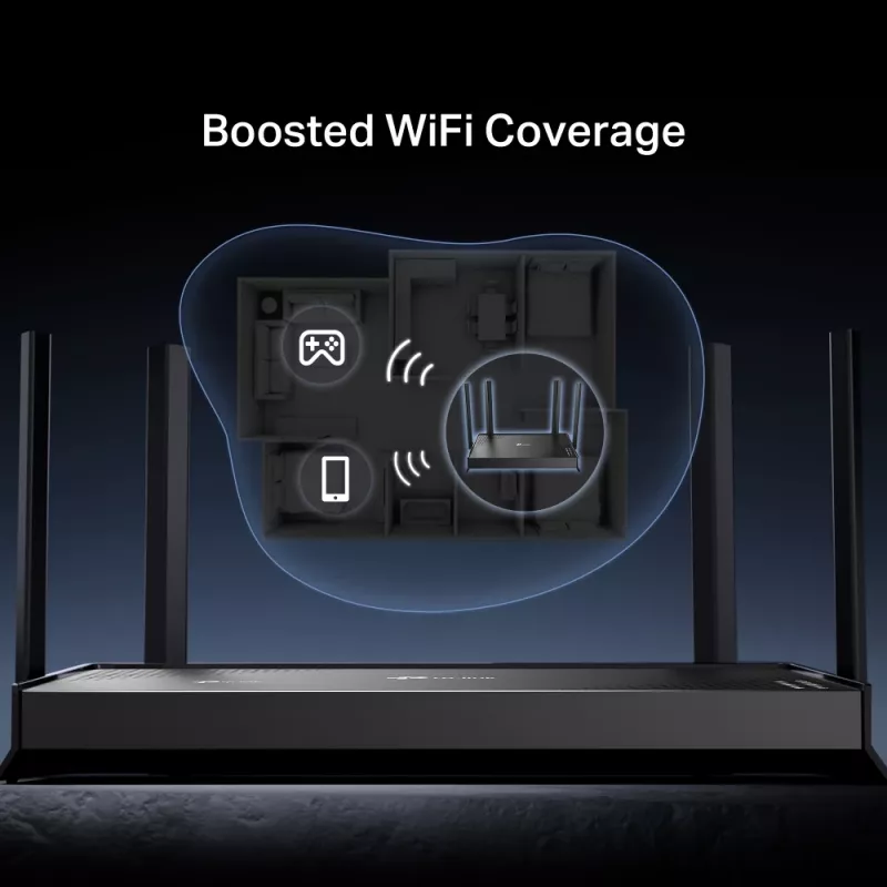 Router Wi-Fi TP-Link Archer BE220 Gigabit Ethernet dual band (2,4 GHz / 5 GHz) nero