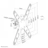 Supporto per montaggio su palo TV Neomounts FL40-430BL14 25 kg 32-55 pollici