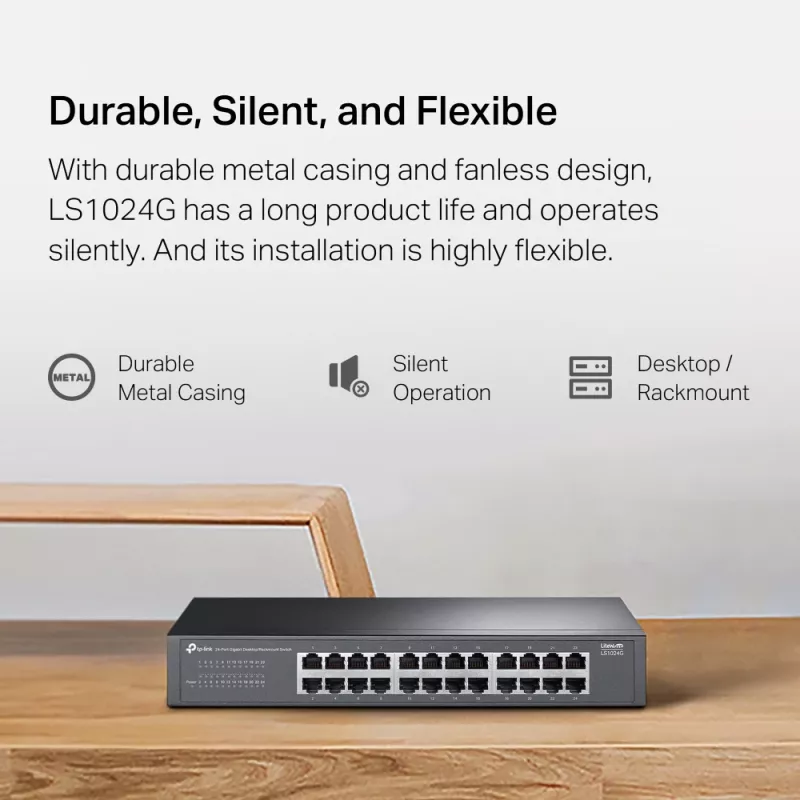 Switch di rete TP-Link LS1024G unmanaged Gigabit Ethernet (10/100/1000) nero