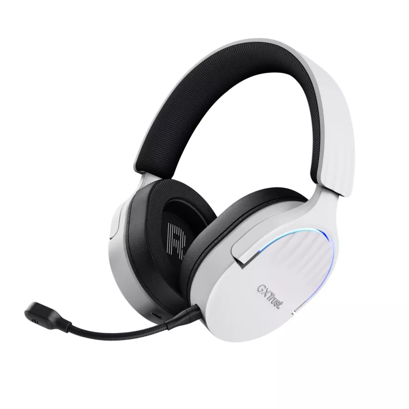 Trust GXT 491W FAYZO Headset con filo e senza fili Head-Band Gaming USB Type-C Bluetooth nero, bianco